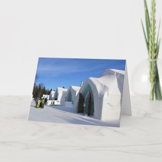 Carte De Remerciements Hôtel de Glace, Québec, Canada (Devant)
