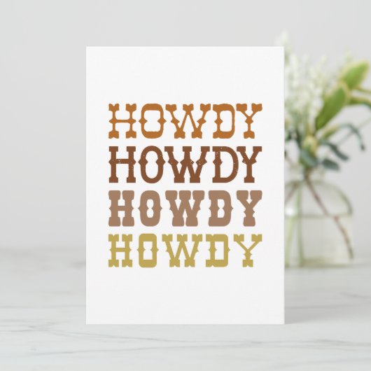 Carte De Remerciements Howdy (Debout devant)