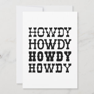 Carte De Remerciements Howdy