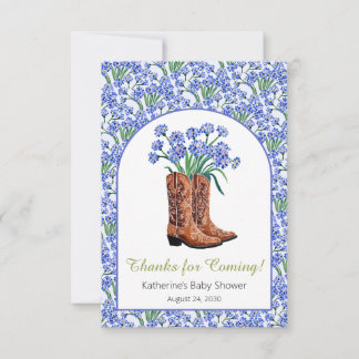 Carte De Remerciements Howdy Baby Bluebonnets Baby shower Cowboy