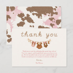Carte De Remerciements Howdy Baby Petite Cowgirl Livres pour Bébé