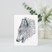 Carte De Remerciements Howling Wolf (Debout devant)