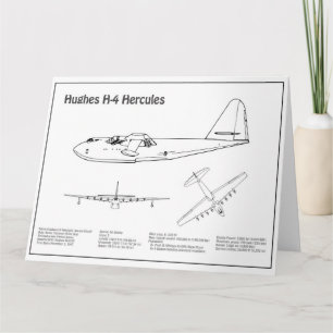 Carte De Remerciements Hughes H-4 Hercules Oie d'épinette - Plans d'avion