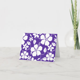 CARTE DE REMERCIEMENTS HULA HAWAIENNE (HIBISCUS) VIOLET