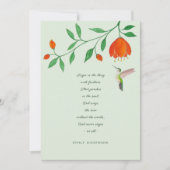 Carte De Remerciements Hummingbird Hope (Devant)