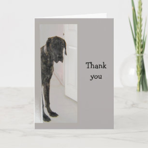 Carte De Remerciements Humour de chien animal de compagnie grand Danse Me