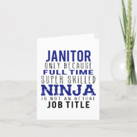 Humour Janitor Ninja