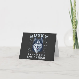 Carte De Remerciements Husky Est Mon Esprit Animal Majestic Husky Chien