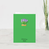 Carte De Remerciements Hyacinths in Planter Blank Greeting Card (Dos)