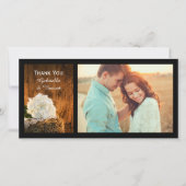 Carte De Remerciements Hydrangea blanche et Mariage en bois de grange Mer (Devant)