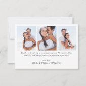 Carte De Remerciements Hydrangea Bleu Aquarelle Élégant 3 Photo (Dos)