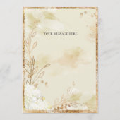 Carte De Remerciements Hydrangea Elegant Blanc Or Floral Mariage (Dos)