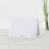 Carte De Remerciements Hydrangea Formal Stripes Coastal Classic Wedding (Dos)