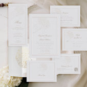 Carte De Remerciements Hydrangea Ivory Formal Élégant Couple Note Mariage