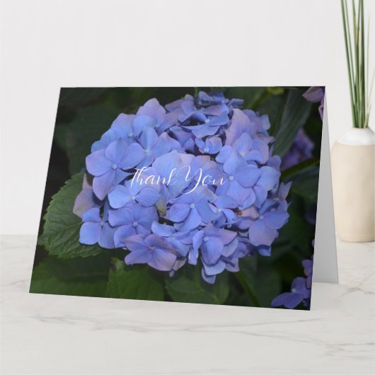 Carte De Remerciements Hydrangea Rustique Violet (Devant)