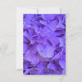 Carte De Remerciements Hydrangeas Lavande lilas (Dos)
