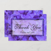 Carte De Remerciements Hydrangeas Lavande lilas (Devant / Derrière)