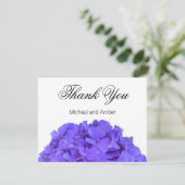 Carte De Remerciements Hydrangeas Lavender lilas (Debout devant)