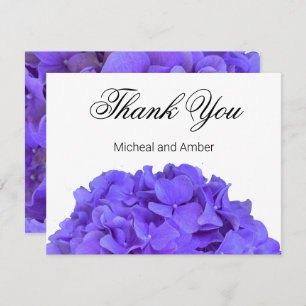 Carte De Remerciements Hydrangeas Lavender lilas