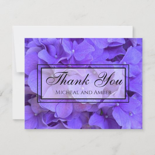 Carte De Remerciements Hydrangeas Lavender lilas (Devant)