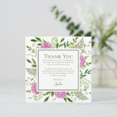 Carte De Remerciements Hydrangeas Roses 75 ans (Debout devant)
