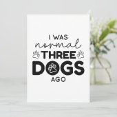 Carte De Remerciements I Ce que Three Dogs (Debout devant)