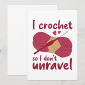 Carte De Remerciements I Crochet So I Don't Unravel (Devant / Derrière)