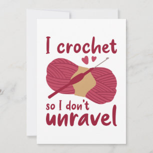 Carte De Remerciements I Crochet So I Don't Unravel