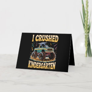 Carte De Remerciements I Crushed Kindergarten Monster Truck Graduation