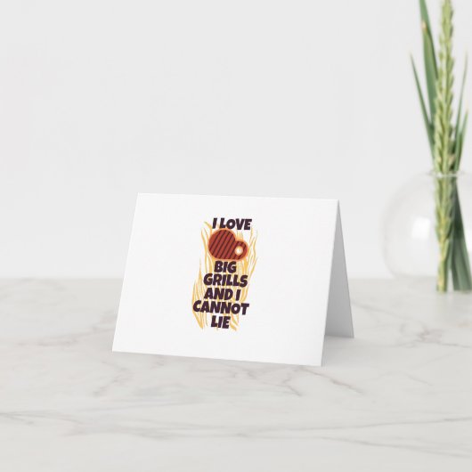 Carte De Remerciements I love big grills and I cannot lie (Devant)