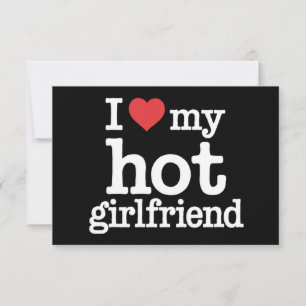 Carte De Remerciements I Love My Hot Girlfriend Valentine's Day Gf Cadeau