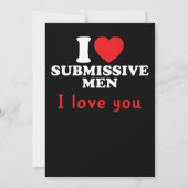 Carte De Remerciements I Love Submissive Men-Funny Bold Statement Tee (Dos)