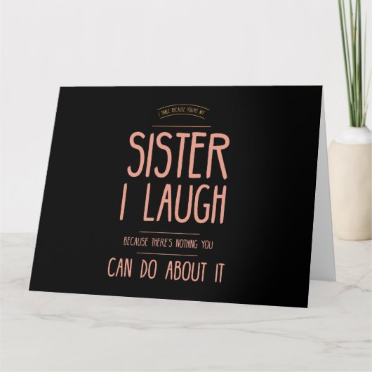 Carte De Remerciements I smile funny toxits for sisters aunties from brot (Devant)