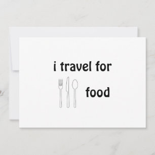 Carte De Remerciements I Travel For Food - Le foin est la vie ! T-shirt H