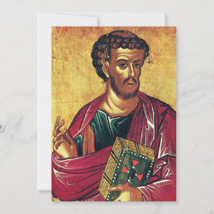 Carte De Remerciements icône orthodoxe de saint Luc l'évangéliste
