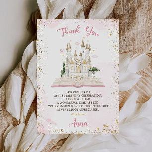 Carte De Remerciements Il était une fois la princesse fête d'anniversaire