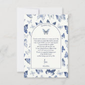 Carte De Remerciements Il lui donne des papillons | Réception de mariage (Devant)