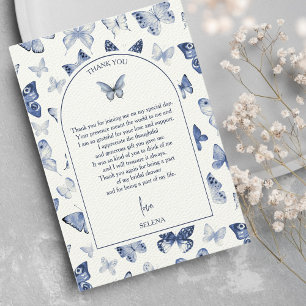Carte De Remerciements Il lui donne des papillons   Réception de mariage