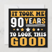 Carte De Remerciements Il M'A Fallu 90 Ans Pour Regarder Ce Bon Anniversa (Devant)