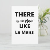 Carte De Remerciements il n'y a pas d'endroit comme Le Mans (Debout devant)
