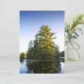 Carte De Remerciements Île sur le lac Long Pond (Debout devant)