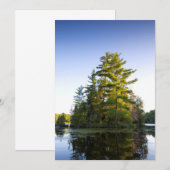 Carte De Remerciements Île sur le lac Long Pond (Devant / Derrière)