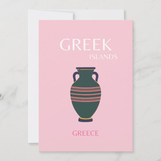 Carte De Remerciements Îles grecques, Grèce, Prépa, Rose (Devant)