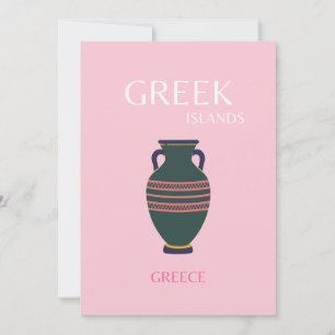 Carte De Remerciements Îles grecques, Grèce, Prépa, Rose