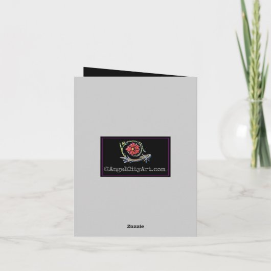 Carte de remerciements illuminée gothique (Dos)