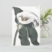 Carte De Remerciements Illustration botanique de Calla Lily (Debout devant)
