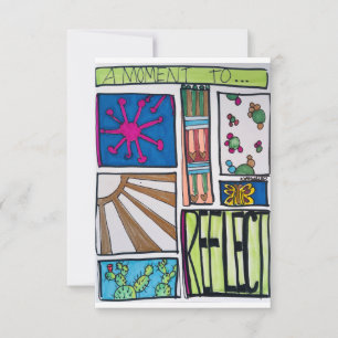 Carte De Remerciements Illustration colorée avec Cactus