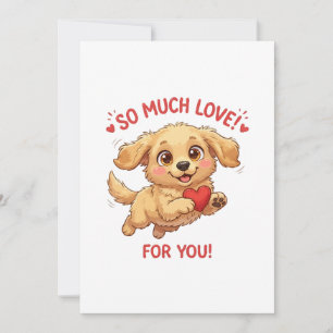 Carte De Remerciements Illustration de chiot mignon avec cœur