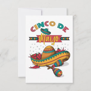 Carte De Remerciements Illustration de Cinco De Mayo, 1/2