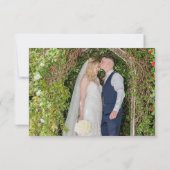 Carte De Remerciements Illustration de fleurs en bleu poussiéreux Photo d (Dos)